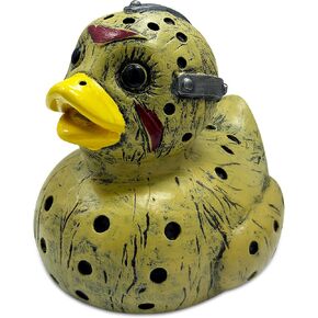 Punk Goth Resin Duck, Halloween Resin Ducks, Gothic Duck Statue, Unique Character Duck Dolls, Punk Dark Collectibles Ornaments, Unique Collectible Gifts, Desk Ornaments, (Yellow) in Kuwait
