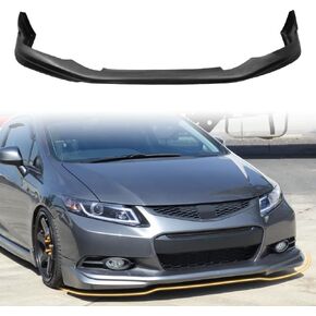 Front Bumper Lip Spoiler, Compatible with 2012-2013 Honda Civic Coupe Usdm Bumper Only, PU Unpainted MD Style Add-on Front Splitter Air Dam Chin Protector in Kuwait