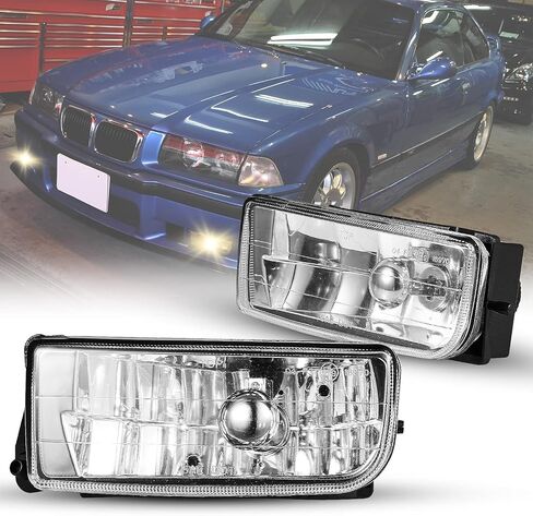 مصابيح الضباب LED لـ 1992 1993 1994 1995 1996 1997 1998 1999 BMW (M3 E36) 318i 318is 318ti 320i 323i 323is 325i 325is 328i 328is 3 سلسلة التصميم الأصلي، زوج واحد (LED) قسط التجميع) in Kuwait