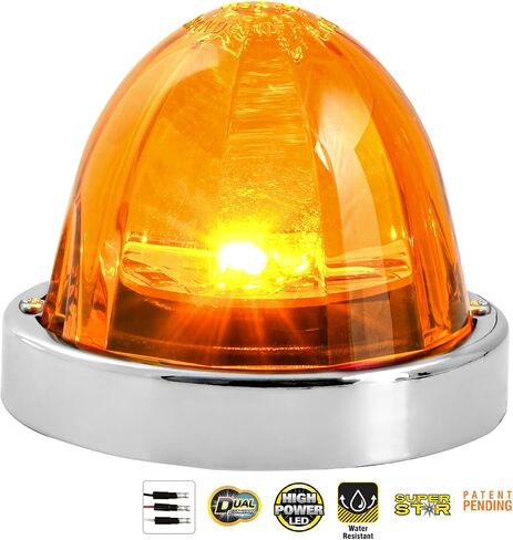 GG Grand General 81610 3.5 inches Amber/Amber Super Star 1 LED Watermelon with Stainless Steel Bezel in Saudi Arabia