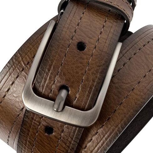 Men Belt 2Pack – Genuine Leather Belt for Men Dress Casual Golf Jeans 1.25", in Saudi Arabia