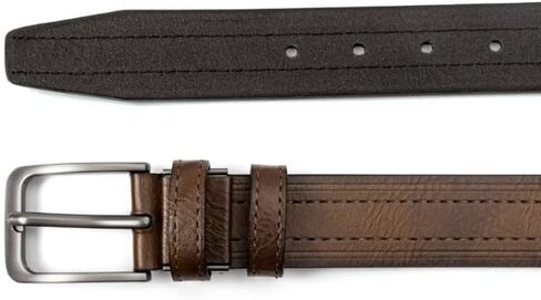 Men Belt 2Pack – Genuine Leather Belt for Men Dress Casual Golf Jeans 1.25", in Saudi Arabia