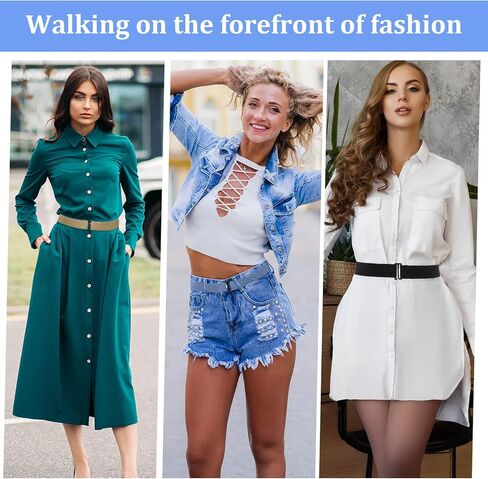 4 قطع من أحزمة الخصر غير المرئية المرنة والمريحة والقابلة للتعديل مع مشبك مسطح للنساء والرجال الجينز والسراويل والفساتين in Kuwait