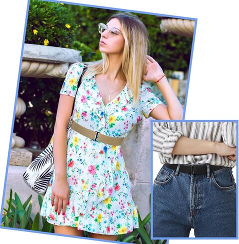 4 قطع من أحزمة الخصر غير المرئية المرنة والمريحة والقابلة للتعديل مع مشبك مسطح للنساء والرجال الجينز والسراويل والفساتين in Kuwait