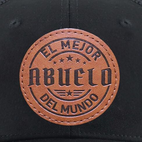 قبعات سائقي الشاحنات El Mejor Abuelo Del Mundo للرجال، قبعة بيسبول من الجلد القطني قابلة للتعديل، قبعة بيسبول Snapback in Saudi Arabia