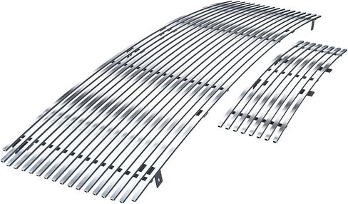APS Compatible with Ford F-150 2009-2014 Main Upper Lower Bumper Stainless Steel SS Black Billet Front Grill Grille Insert Combo F86614H in Saudi Arabia