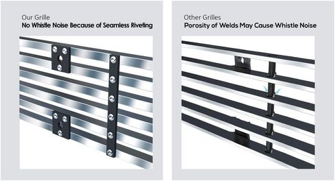 APS Compatible with Ford F-150 2009-2014 Main Upper Lower Bumper Stainless Steel SS Black Billet Front Grill Grille Insert Combo F86614H in Saudi Arabia