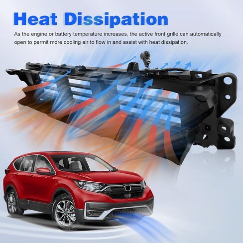 CarPartsDepot Front Lower Active Grille Shutter w/Motor Compatible With 2020-2022 Honda CR-V HO1206106 71350TLAA51 in Saudi Arabia