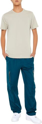 Forever 21 Men's Mid-Rise Drawstring Cargo Joggers in Saudi Arabia