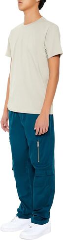 Forever 21 Men's Mid-Rise Drawstring Cargo Joggers in Saudi Arabia