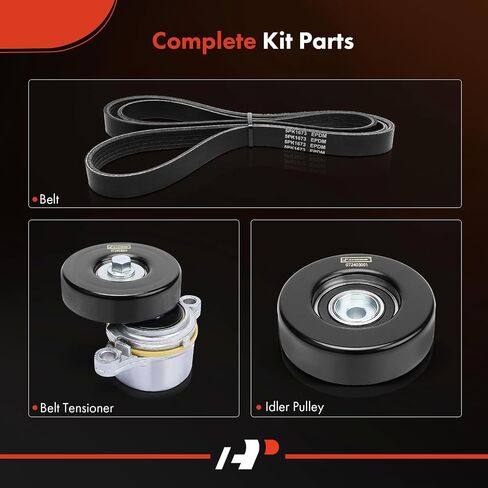 A-Premium Engine Serpentine Belt Drive Kit Compatible with Suzuki SX4 2007-2009, Aerio 2002-2007 - 2.0L 2.3L in Saudi Arabia