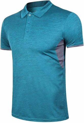 Men Short Sleeve Polo Shirts-Dry Fit Performance Golf Tennis T Shirt Moisture Wicking Shirts in Saudi Arabia