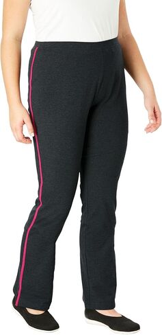 Woman Within Plus Size Tall Stretch-Cotton Knit Pull-On Bootcut Side-Stripe Leggings in Saudi Arabia