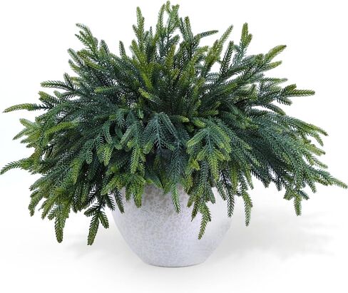 12 Pcs Pine Branches - Real Touch Artificial Pine Stems - Christmas Greenery Picks for DIY Wreaths Garlands Vase Arrangements, Indoor Outdoor Christmas Decor in Saudi Arabia