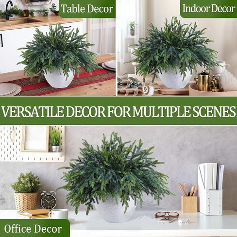 12 Pcs Pine Branches - Real Touch Artificial Pine Stems - Christmas Greenery Picks for DIY Wreaths Garlands Vase Arrangements, Indoor Outdoor Christmas Decor in Saudi Arabia