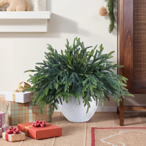 12 Pcs Pine Branches - Real Touch Artificial Pine Stems - Christmas Greenery Picks for DIY Wreaths Garlands Vase Arrangements, Indoor Outdoor Christmas Decor in Saudi Arabia