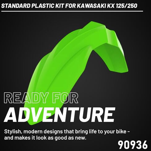 مجموعة إعادة تصفيف Polisport Motocross (MX) للدراجة الترابية Kawasaki KX 125/250 (2003-2008) - جودة OEM، متينة ومرنة ومثالية - أخضر in Saudi Arabia