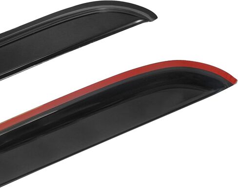 Window Visor Compatible with 1997-2006 Jeep Wrangler, Slim Style Acrylic Smoke Tinted & Semi-Transparent Rain Shade Guard Wind Vent Air Deflector by IKON MOTORSPORTS, 1998 1999 2000 2001 2002 2003 in Saudi Arabia