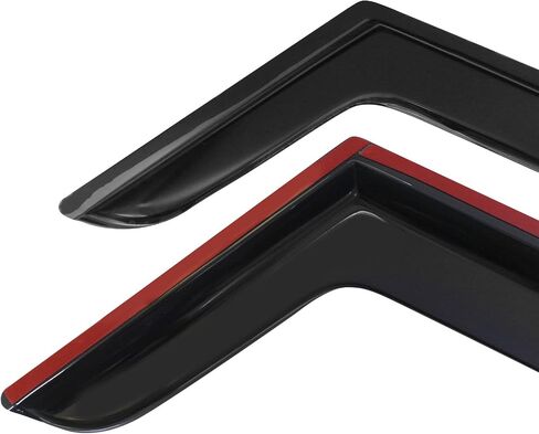 Window Visor Compatible with 1997-2006 Jeep Wrangler, Slim Style Acrylic Smoke Tinted & Semi-Transparent Rain Shade Guard Wind Vent Air Deflector by IKON MOTORSPORTS, 1998 1999 2000 2001 2002 2003 in Saudi Arabia