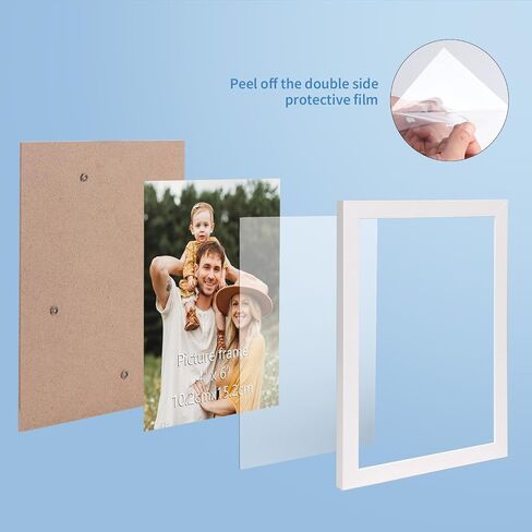 WIFTREY 8x10 Picture Frame Set of 18, Multi Photo Frames 8 by 10 Bulk for Wall Hanging or Tabletop Display, Distressed White in Saudi Arabia