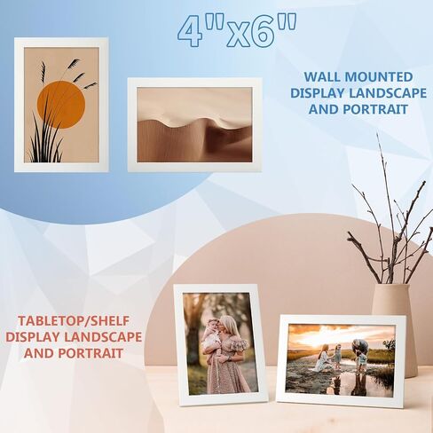 WIFTREY 8x10 Picture Frame Set of 18, Multi Photo Frames 8 by 10 Bulk for Wall Hanging or Tabletop Display, Distressed White in Saudi Arabia