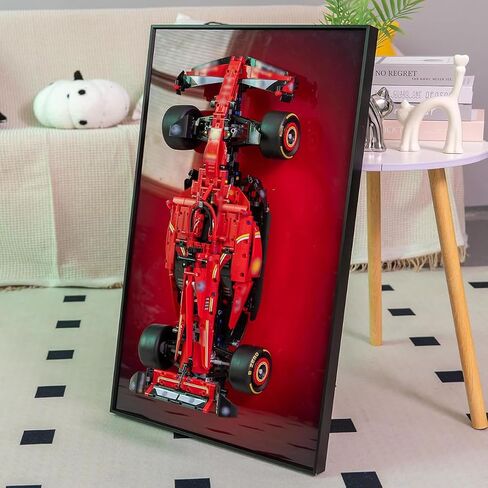 Display Frame for Lego Technic Ferrari SF-24 F1 Model Car Kit ,Building Blocks Display Wall Mount for Lego 42207 Car - Gifts for Lego Lovers,Size:29.5x17.7 in in Kuwait