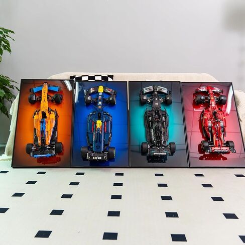 Display Frame for Lego Technic Ferrari SF-24 F1 Model Car Kit ,Building Blocks Display Wall Mount for Lego 42207 Car - Gifts for Lego Lovers,Size:29.5x17.7 in in Kuwait