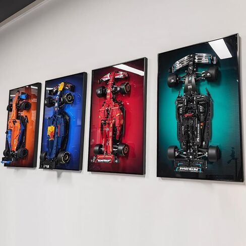 Display Frame for Lego Technic Ferrari SF-24 F1 Model Car Kit ,Building Blocks Display Wall Mount for Lego 42207 Car - Gifts for Lego Lovers,Size:29.5x17.7 in in Kuwait