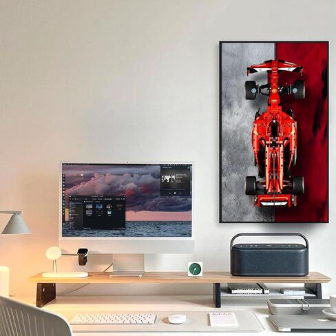 Display Frame for Lego Technic Ferrari SF-24 F1 Model Car Kit ,Building Blocks Display Wall Mount for Lego 42207 Car - Gifts for Lego Lovers,Size:29.5x17.7 in in Kuwait