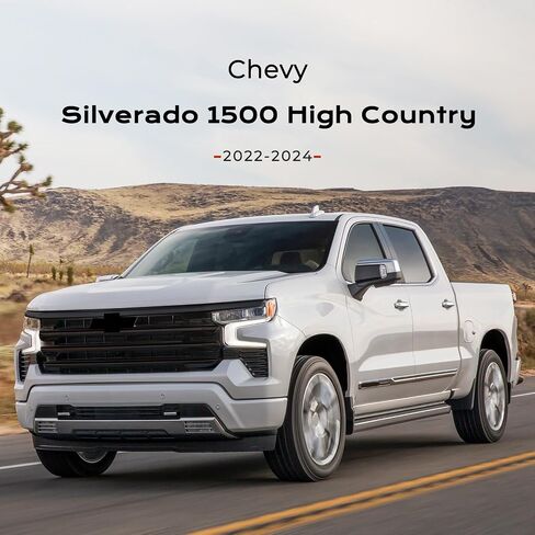 KARPAL Front Grille Compatible with 2022-2024 Chevy Silverado 1500 High Country, Gloss Black in Saudi Arabia