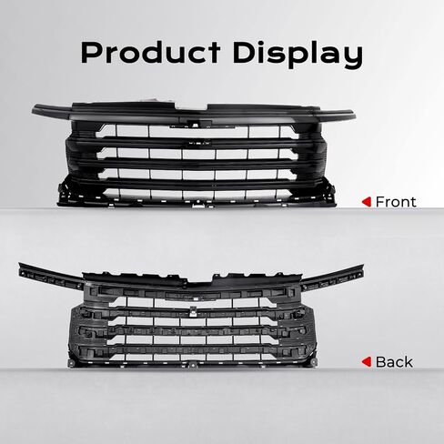 KARPAL Front Grille Compatible with 2022-2024 Chevy Silverado 1500 High Country, Gloss Black in Saudi Arabia