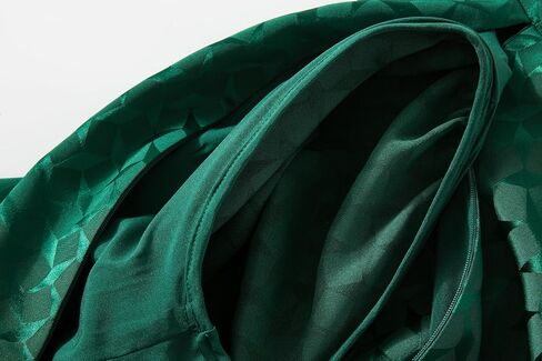 فستان نسائي من قماش الجاكار بياقة واقفة وأكمام طويلة مع زر وخصر محكم طويل in Saudi Arabia