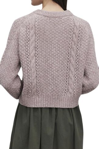 VELVET BY GRAHAM & SPENCER Women's Marley Baby Alpaca Light Sweater, Freesia in Saudi Arabia