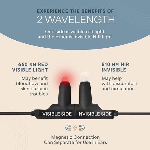 Lifepro Red Light Therapy for Nose & Ears - Rechargeable Near Infrared & Red Light Nasal Therapy for Nose - Red Light Therapy for Ears/Sinuses Pain Relief - Red Light Sinus Therapy Device in Saudi Arabia