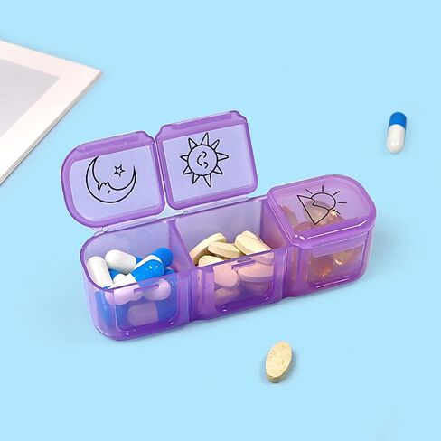 Generic 7-Day Pill Organizer, 3 Times a Day, Medicine Planner, Vitamin Organizer Box, Holds Vitamins, Cod Liver Oil, Supplements and Medication in Saudi Arabia