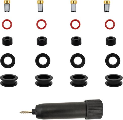 Fuel Injector Seal Kits Compatible with 2000-2005 Toyota Celica MR2 Spyder 2000-2004 Corolla 03-06 Matrix 03-06 Pontiac Vibe Include O-Rings Filter Baskets Replace 23250-0D040 4 Sets in Saudi Arabia