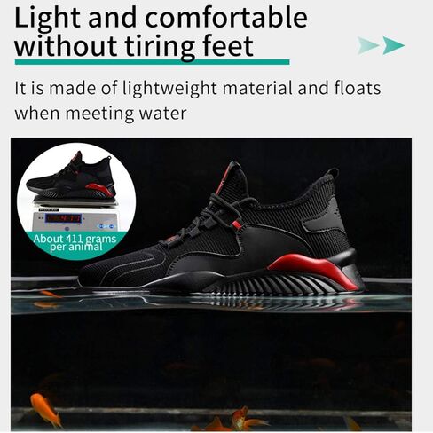 Steel Toe Shoes for Men Women Safety Shoes Work Sneakers Breathable Lightweight Industrial & Construction Shoe in Saudi Arabia
