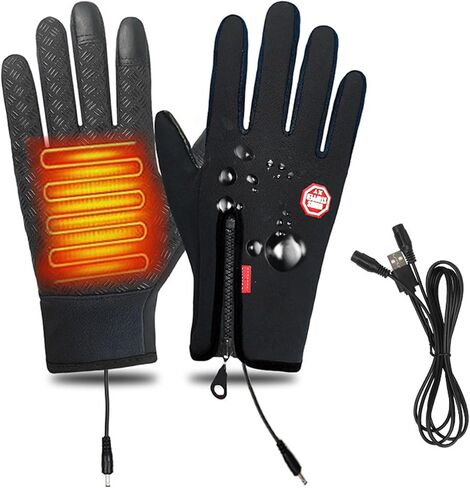 Dazzlesport Heated Gloves, Dazzlesport Outdoor Sports Gloves, Rechargeable Heated Electric Touchscreen Gloves, Windproof Waterproof Plus Velvet in Saudi Arabia