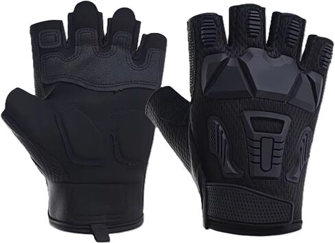 Premium Short Tactical Gloves with Rubber Knuckle Protection, Outdoor Sports, Bike, Training, Hunting, Motorcycling in Kuwait