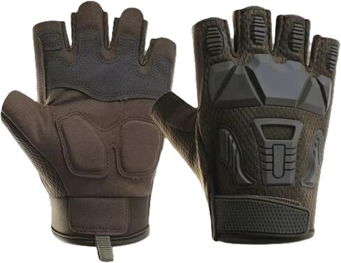 Premium Short Tactical Gloves with Rubber Knuckle Protection, Outdoor Sports, Bike, Training, Hunting, Motorcycling in Kuwait