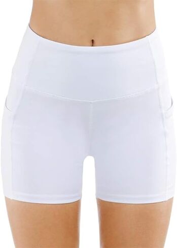 Women's High Waist Sports Shorts, Comfortable Breathable Dolphin Slit Featuring Elasticity, Casual Yoga, Running, and Cycling in Saudi Arabia