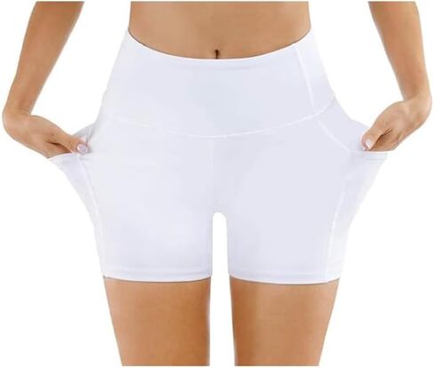 Women's High Waist Sports Shorts, Comfortable Breathable Dolphin Slit Featuring Elasticity, Casual Yoga, Running, and Cycling in Saudi Arabia
