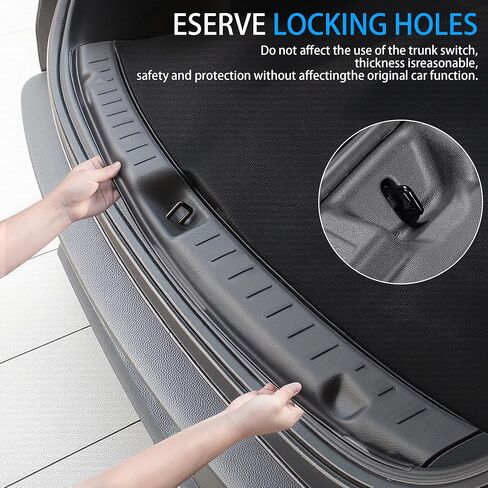 4 قطعة واقي مصد خلفي لطراز تسلا Y ABS جذع عتبة الباب حامي الملحقات لنموذج Y 2024 2023 2022 2021 2020 in Kuwait