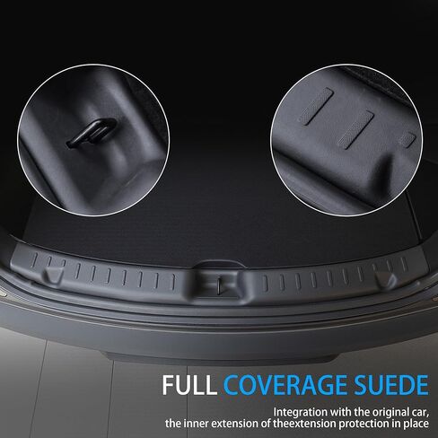 4 قطعة واقي مصد خلفي لطراز تسلا Y ABS جذع عتبة الباب حامي الملحقات لنموذج Y 2024 2023 2022 2021 2020 in Kuwait