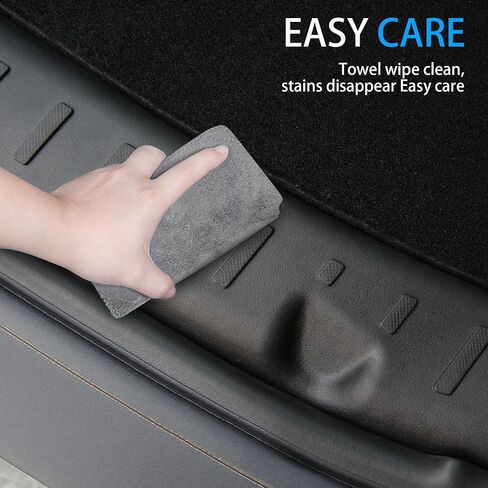 4 قطعة واقي مصد خلفي لطراز تسلا Y ABS جذع عتبة الباب حامي الملحقات لنموذج Y 2024 2023 2022 2021 2020 in Kuwait