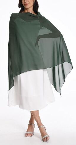 شالات وأغطية كابيليت شيفون للنساء من الشيفون لوصيفات العروس وحفلات الزفاف المسائية فساتين التستر in Kuwait