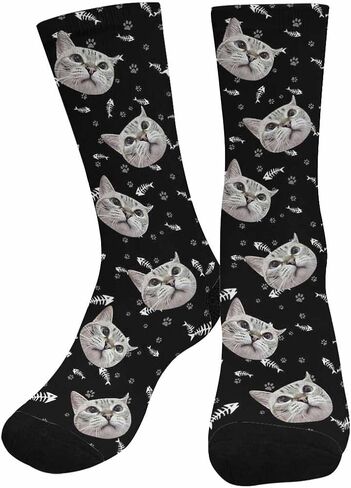 Custom Face Socks with Photo 5 Face Personalized Funy Dad Sock for Men on Christmas in Saudi Arabia