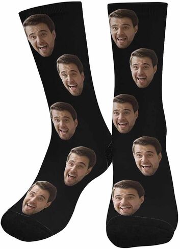 Custom Face Socks with Photo 5 Face Personalized Funy Dad Sock for Men on Christmas in Saudi Arabia
