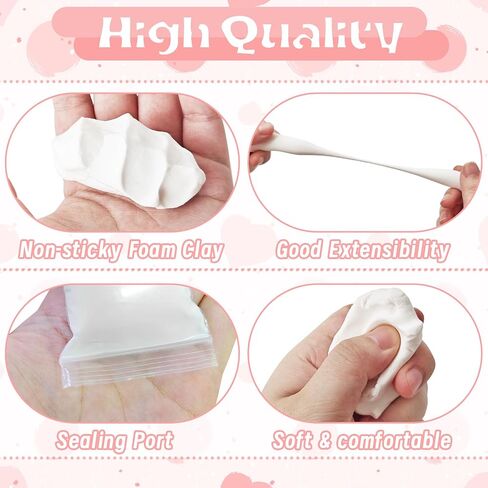 36 Pack White Air Dry Foam Clay,12.6oz Modeling Foam Clay,White Soft Modeling Clay for Arts & Crafts,Birthday Gift,Family & Classroom Rewards in Saudi Arabia
