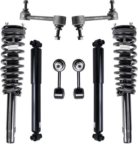 Detroit Axle - 8pc Struts Shocks Kit for 10-12 Ford Fusion 10-11 Mercury Milan 2.5L, 2 Front Struts with Coil Spring 2 Rear Shock Absorbers 4 Front Rear Sway Bar Links Replacement Strut Assembly in Saudi Arabia